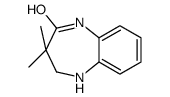 3,3-dimethyl-2,5-dihydro-1H-1,5-benzodiazepin-4-one结构式