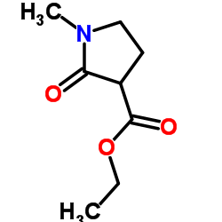 Ethyl 1-methyl-2-oxo-3-pyrrolidinecarboxylate结构式