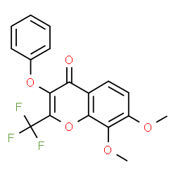 7,8-dimethoxy-3-phenoxy-2-(trifluoromethyl)-4H-chromen-4-one Structure