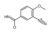 5-carbamoyl-2-methoxybenzenediazonium Structure
