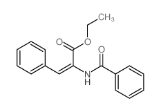2-Propenoic acid,2-(benzoylamino)-3-phenyl-, ethyl ester structure