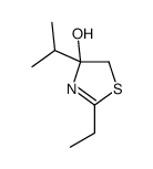 4-Thiazolol,2-ethyl-4,5-dihydro-4-(1-methylethyl)-(9CI) Structure