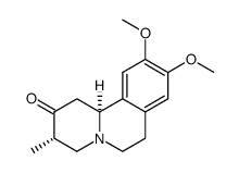 (+-)-9,10-dimethoxy-3c-methyl-(11br)-1,3,4,6,7,11b-hexahydro-pyrido[2,1-a]isoquinolin-2-one结构式