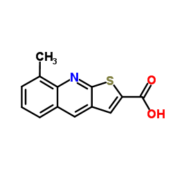 8-甲基噻吩并[2,3-b]喹啉-2-羧酸结构式