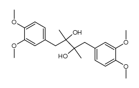 1,4-双(3,4-二甲氧基苯基)-2,3-二甲基丁烷-2,3-二醇结构式