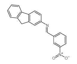 N-(9H-fluoren-2-yl)-1-(3-nitrophenyl)methanimine结构式
