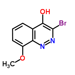 3-Bromo-8-methoxy-4-cinnolinol Structure