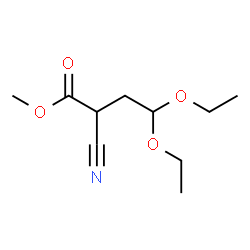 Butanoic acid, 2-cyano-4,4-diethoxy-, methyl ester (9CI) structure
