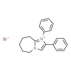 1,2-Diphenyl-6,7,8,9-tetrahydro-5H-imidazo[1,2-a]azepin-1-ium bromide结构式