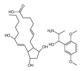 2-amino-1-(2,5-dimethoxyphenyl)propan-1-ol,(Z)-7-[(1R,2R,3R,5S)-3,5-dihydroxy-2-[(E,3S)-3-hydroxyoct-1-enyl]cyclopentyl]hept-5-enoic acid结构式