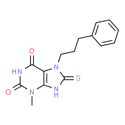 8-mercapto-3-methyl-7-(3-phenylpropyl)-3,7-dihydro-1H-purine-2,6-dione结构式