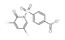 2(1H)-Pyridinone,3,5-dichloro-1-[(4-nitrophenyl)sulfonyl]- structure
