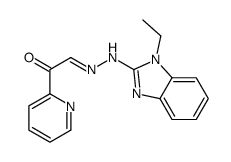 (2E)-2-[(1-ethylbenzimidazol-2-yl)hydrazono]-1-(2-pyridyl)ethanon e结构式