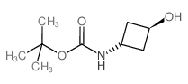 N-Boc-反式-3-氨基环丁醇结构式