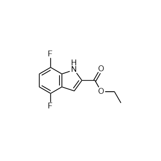 Ethyl 4,7-difluoro-1H-indole-2-carboxylate Structure