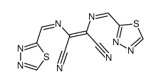 2,3-bis(1,3,4-thiadiazol-2-ylmethylideneamino)but-2-enedinitrile结构式