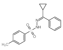 Benzenesulfonic acid,4-methyl-, 2-(cyclopropylphenylmethylene)hydrazide structure
