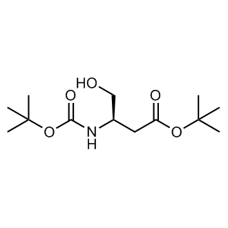 (R)-3-(叔丁氧羰基)氨基)-4-羟基丁酸叔丁酯结构式