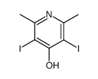 3,5-diiodo-2,6-dimethyl-pyridin-4-ol结构式
