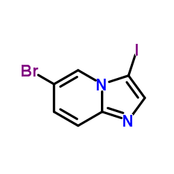 6-溴-3-碘咪唑并[1,2-A]吡啶结构式