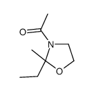 1-(2-ethyl-2-methyl-1,3-oxazolidin-3-yl)ethanone Structure