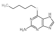 Purine, 2-amino-6- (pentylthio)- Structure