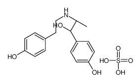 4-[2-[[(1R,2S)-1-hydroxy-1-(4-hydroxyphenyl)propan-2-yl]amino]ethyl]phenol,sulfuric acid结构式