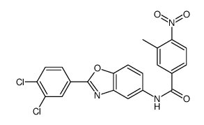 N-[2-(3,4-dichlorophenyl)-1,3-benzoxazol-5-yl]-3-methyl-4-nitrobenzamide结构式