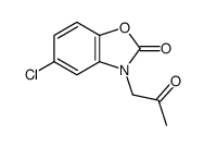 5-chloro-3-(2-oxopropyl)-1,3-benzoxazol-2-one结构式