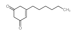 3-hexylcyclohex-2-ene-1,5-dione结构式