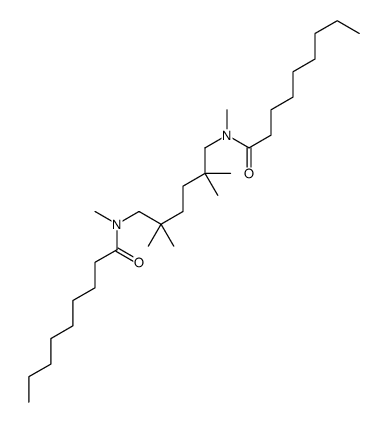 N-methyl-N-[2,2,5,5-tetramethyl-6-[methyl(nonanoyl)amino]hexyl]nonanamide结构式