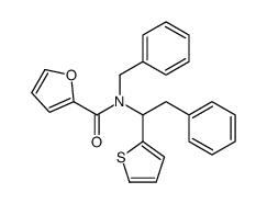 N-benzyl-N-(2-phenyl-1-thiophen-2-ylethyl)furan-2-carboxamide结构式