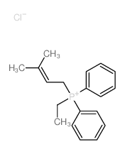 ethyl-(3-methylbut-2-enyl)-diphenyl-phosphanium Structure