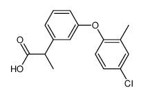 2-[3-(4-Chloro-2-methyl-phenoxy)-phenyl]-propionic acid Structure