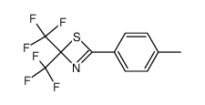 4-(p-Tolyl)-2,2-bis(trifluormethyl)-2H-1,3-thiazet结构式