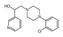 2-[4-(2-chlorophenyl)piperazin-1-yl]-1-pyridin-3-ylethanol结构式