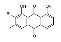 2-bromo-1,8-dihydroxy-3-methylanthracene-9,10-dione Structure