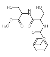 methyl 3-hydroxy-2-[(3-hydroxy-2-phenylmethoxycarbonylamino-propanoyl)amino]propanoate Structure