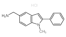 (1-methyl-2-phenyl-indol-5-yl)methanamine结构式