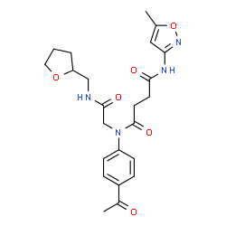 Butanediamide, N-(4-acetylphenyl)-N-(5-methyl-3-isoxazolyl)-N-[2-oxo-2-[[(tetrahydro-2-furanyl)methyl]amino]ethyl]- (9CI)结构式