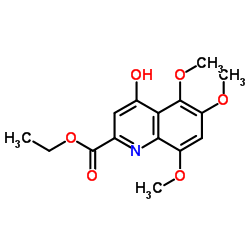ETHYL 4-HYDROXY-5,6,8-TRIMETHOXYQUINOLINE-2-CARBOXYLATE structure