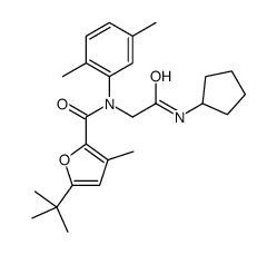 2-Furancarboxamide,N-[2-(cyclopentylamino)-2-oxoethyl]-5-(1,1-dimethylethyl)-N-(2,5-dimethylphenyl)-3-methyl-(9CI) structure