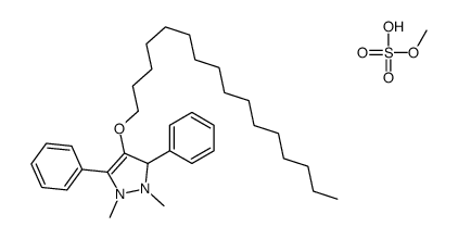 4-hexadecoxy-1,2-dimethyl-3,5-diphenyl-1,3-dihydropyrazol-1-ium,methyl sulfate Structure