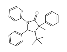 1-tert-butyl-5-methyl-2,3,5-triphenylimidazolidin-4-one结构式