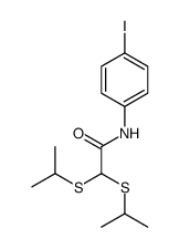 N-(4-iodophenyl)-2,2-bis(propan-2-ylsulfanyl)acetamide结构式