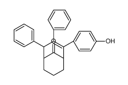 4-(4-hydroxyphenyl)-2,3-diphenylbicyclo[3.3.1]non-3-en-9-one结构式