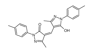 5,5'-dimethyl-2,2'-di-p-tolyl-1,2,2',4'-tetrahydro-4,4'methanylylidene-bis-pyrazol-3-one Structure