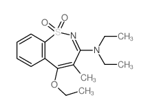 6-ethoxy-N,N-diethyl-5-methyl-2,2-dioxo-2$l^{6}-thia-3-azabicyclo[5.4.0]undeca-3,5,7,9,11-pentaen-4-amine结构式