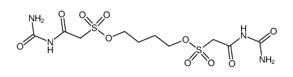 2-Oxo-2-ureido-ethanesulfonic acid 4-(2-oxo-2-ureido-ethanesulfonyloxy)-butyl ester Structure