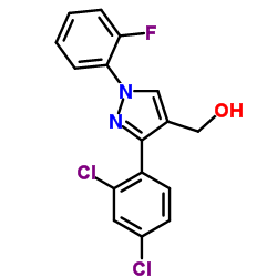 (3-(2,4-DICHLOROPHENYL)-1-(2-FLUOROPHENYL)-1H-PYRAZOL-4-YL)METHANOL Structure